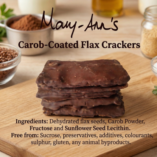 Flax Crackers - Carob and Vanilla (150g)