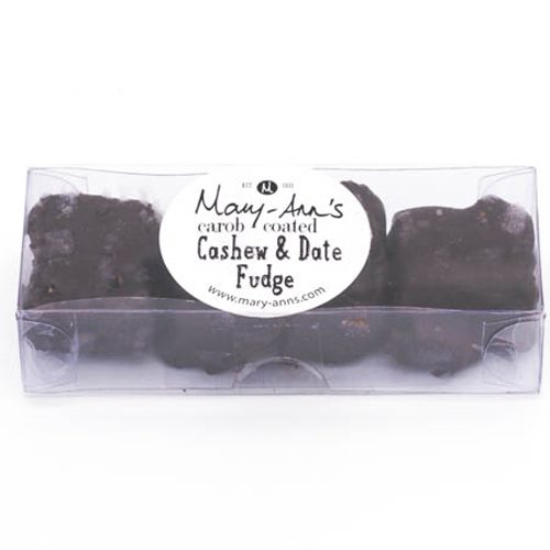Carob-Coated Cashew & Date Fudge (80g)